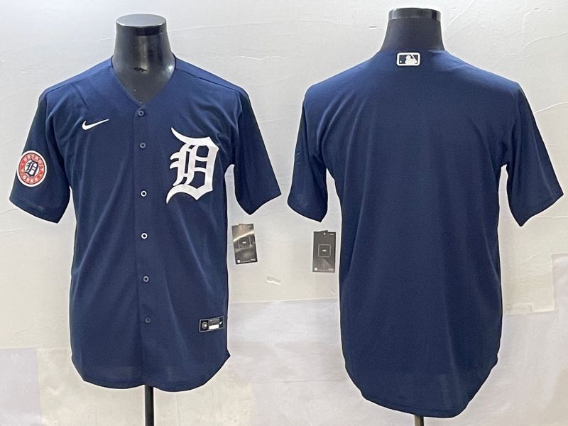 Men 2025 Detroit Tigers Blank Dark Blue Game Nike MLB Jersey style 2->detroit tigers->MLB Jersey